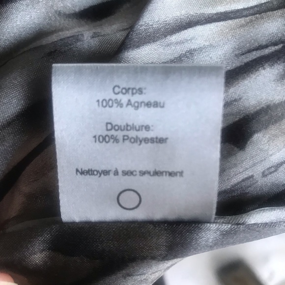 Line Navy Blue Lambskin Cropped Jacket, Size L - Picture 12 of 12